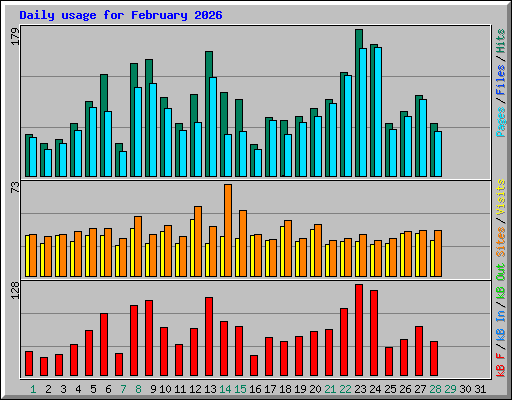 Daily usage for February 2026