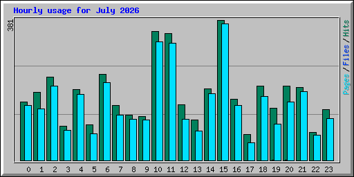 Hourly usage for July 2026