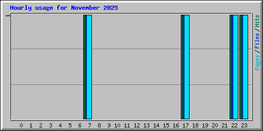 Hourly usage for November 2025