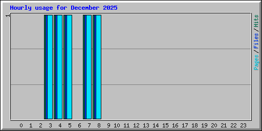 Hourly usage for December 2025