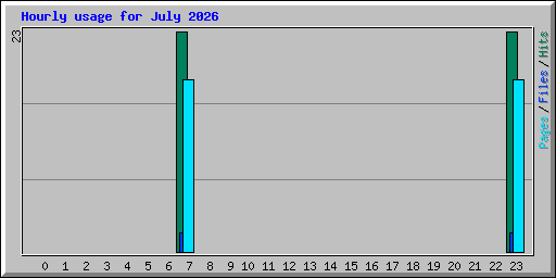 Hourly usage for July 2026
