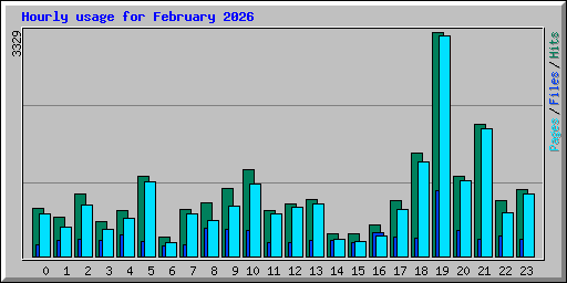 Hourly usage for February 2026