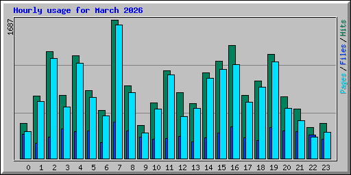 Hourly usage for March 2026