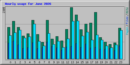 Hourly usage for June 2026