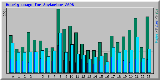 Hourly usage for September 2026