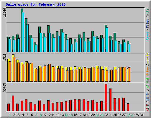 Daily usage for February 2026