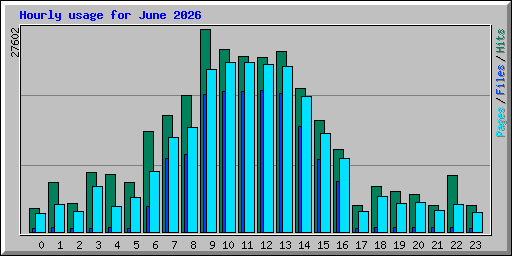 Hourly usage for June 2026
