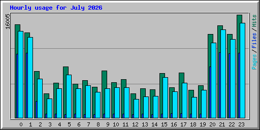 Hourly usage for July 2026